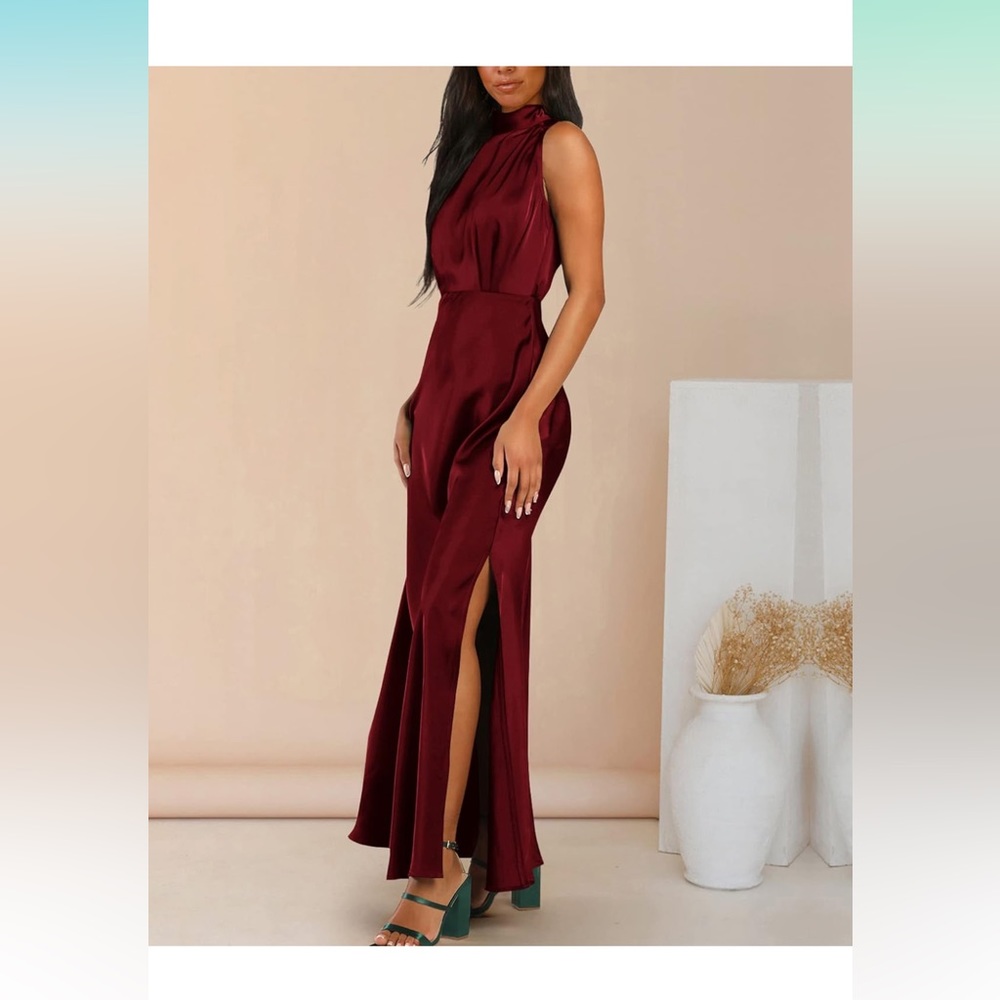 Red wedding guest dress